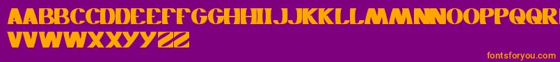 Monochrome Font – Orange Fonts on Purple Background