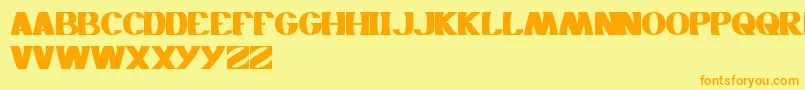 Monochrome Font – Orange Fonts on Yellow Background