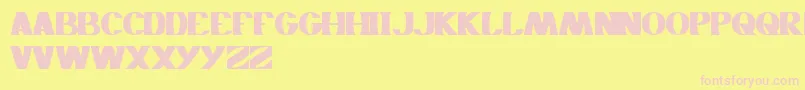 Monochrome Font – Pink Fonts on Yellow Background