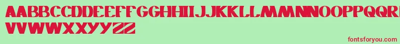 Monochrome Font – Red Fonts on Green Background