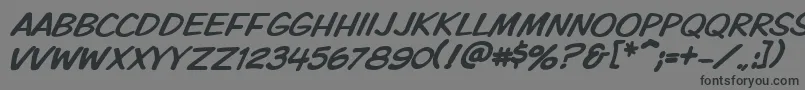 フォントVtckomixationcapsitalic – 黒い文字の灰色の背景