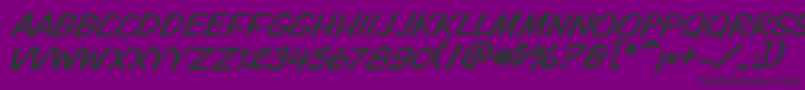 Vtckomixationcapsitalic Font – Black Fonts on Purple Background