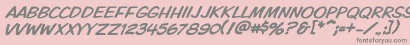 Vtckomixationcapsitalic Font – Gray Fonts on Pink Background