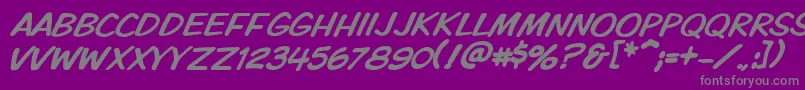 Vtckomixationcapsitalic Font – Gray Fonts on Purple Background