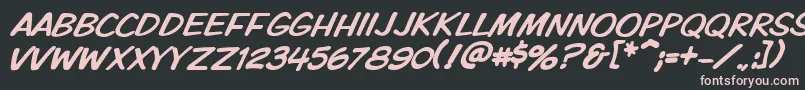 Vtckomixationcapsitalic Font – Pink Fonts on Black Background