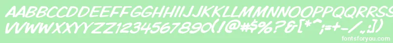 Vtckomixationcapsitalic Font – White Fonts on Green Background