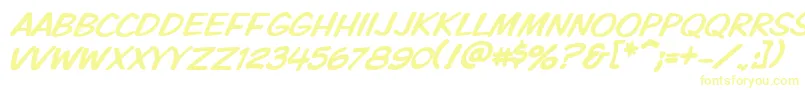 Шрифт Vtckomixationcapsitalic – жёлтые шрифты