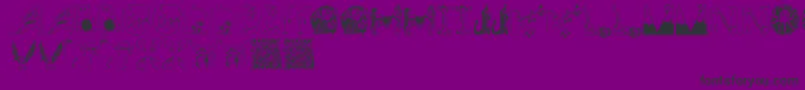 Animalinitials Font – Black Fonts on Purple Background