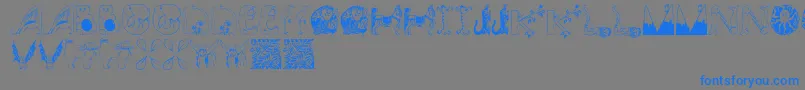 fuente Animalinitials – Fuentes Azules Sobre Fondo Gris
