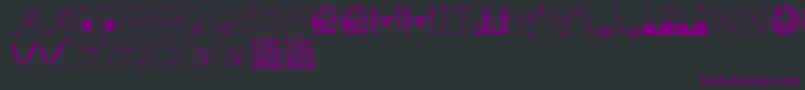 Animalinitials Font – Purple Fonts on Black Background
