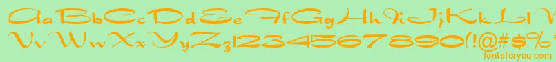 DragonwyckNormal Font – Orange Fonts on Green Background