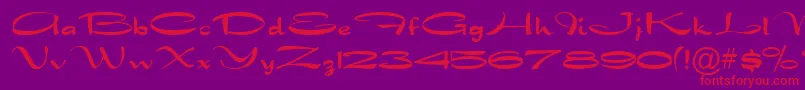 DragonwyckNormal Font – Red Fonts on Purple Background