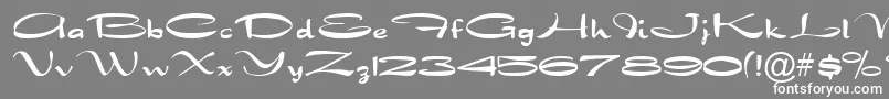 フォントDragonwyckNormal – 灰色の背景に白い文字