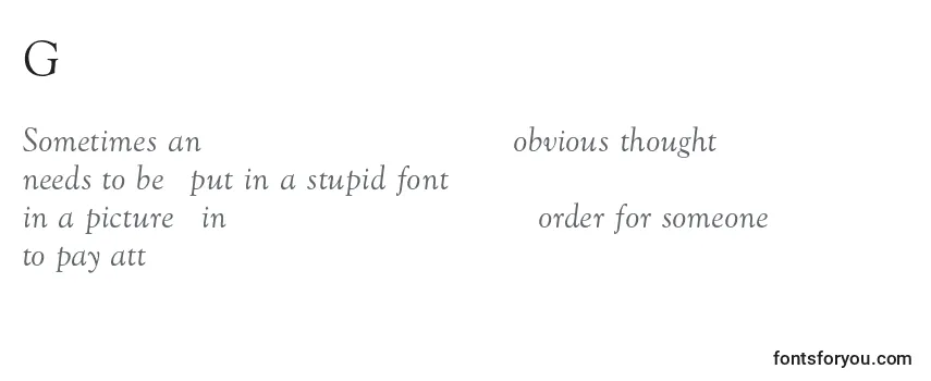 Review of the GoudyOldStyleNormalItalic Font