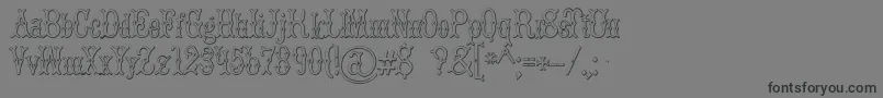 BrucedoublepicaBeveled Font – Black Fonts on Gray Background