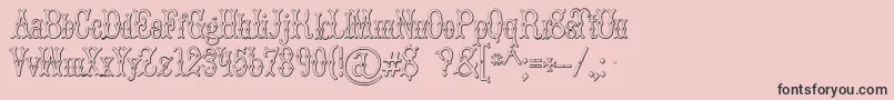 BrucedoublepicaBeveled Font – Black Fonts on Pink Background