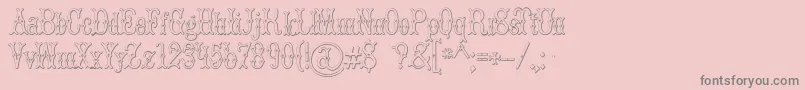 Шрифт BrucedoublepicaBeveled – серые шрифты на розовом фоне