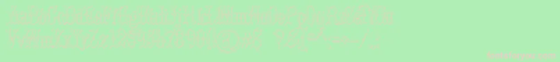 BrucedoublepicaBeveled Font – Pink Fonts on Green Background