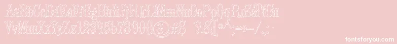 BrucedoublepicaBeveled Font – White Fonts on Pink Background