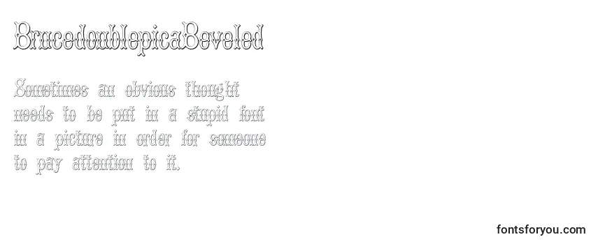 Schriftart BrucedoublepicaBeveled