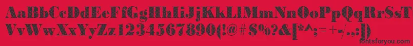 BodonispiderRegular Font – Black Fonts on Red Background