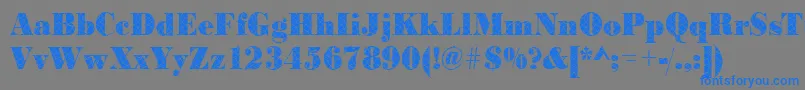 BodonispiderRegular Font – Blue Fonts on Gray Background