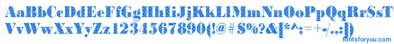 BodonispiderRegular Font – Blue Fonts on White Background