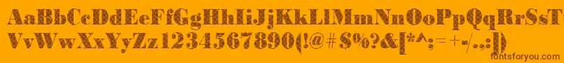 BodonispiderRegular Font – Brown Fonts on Orange Background