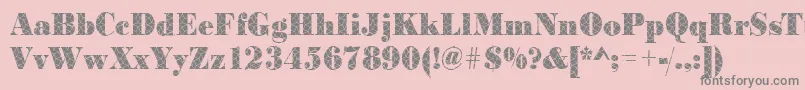 BodonispiderRegular Font – Gray Fonts on Pink Background