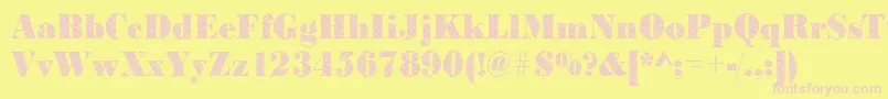 BodonispiderRegular Font – Pink Fonts on Yellow Background