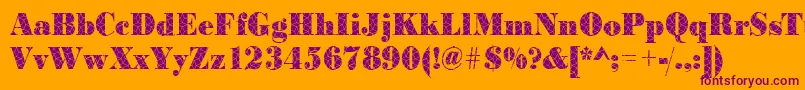 BodonispiderRegular Font – Purple Fonts on Orange Background