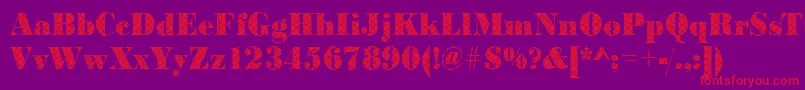 BodonispiderRegular Font – Red Fonts on Purple Background