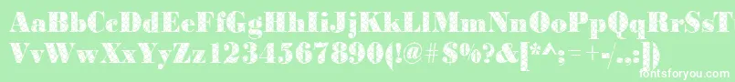 BodonispiderRegular Font – White Fonts on Green Background