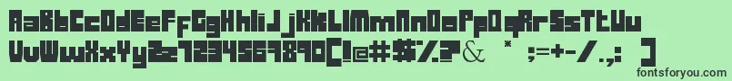 Więcej informacji o czcionce DuckEsa Czcionka DuckEsa – czarne czcionki na zielonym tle