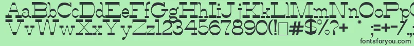 フォントAlfredosDance – 緑の背景に黒い文字