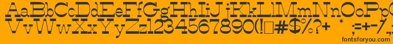 AlfredosDance Font – Black Fonts on Orange Background