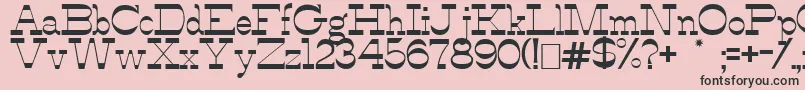AlfredosDance-fontti – mustat fontit vaaleanpunaisella taustalla