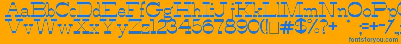 AlfredosDance Font – Blue Fonts on Orange Background