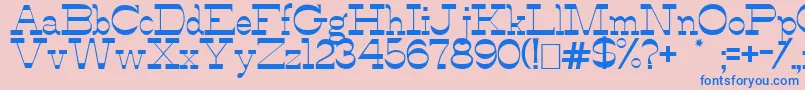 AlfredosDance-fontti – siniset fontit vaaleanpunaisella taustalla