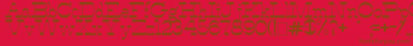 AlfredosDance-fontti – ruskeat fontit punaisella taustalla