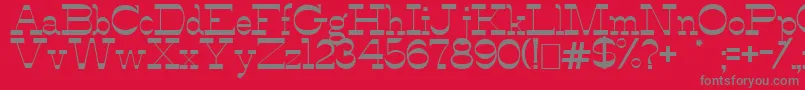 AlfredosDance Font – Gray Fonts on Red Background