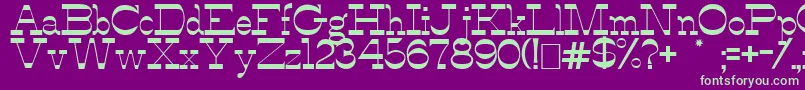 AlfredosDance Font – Green Fonts on Purple Background