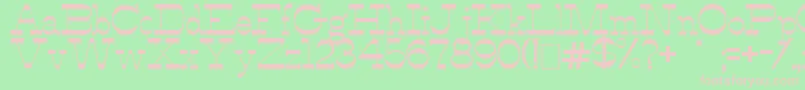 フォントAlfredosDance – 緑の背景にピンクのフォント