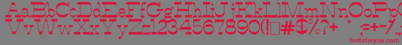AlfredosDance-Schriftart – Rote Schriften auf grauem Hintergrund