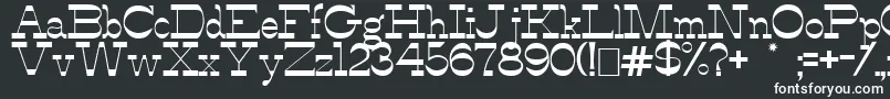 AlfredosDance-fontti – valkoiset fontit mustalla taustalla