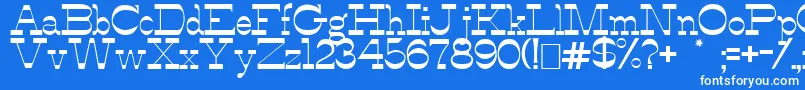 AlfredosDance Font – White Fonts on Blue Background