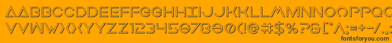 Earthorbiter3D Font – Black Fonts on Orange Background