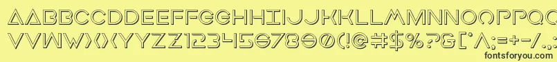 Earthorbiter3D Font – Black Fonts on Yellow Background