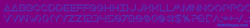 Earthorbiter3D Font – Blue Fonts on Purple Background