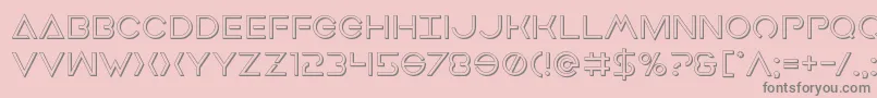 Earthorbiter3D Font – Gray Fonts on Pink Background